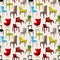 Chair furniture seamless pattern