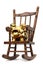 Chair and golden piggy bank