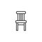 Chair household furniture line icon