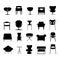 Chair icons set great for any use. Vector EPS10.