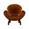 Chair in leopard-print upholstery