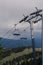 A chair lift in Colorado during summer.