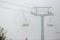 Chair lift in the fog