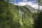 Chair lift in High Tatra mountains going from Strbske pleso to Solisko, amazing summer nature around
