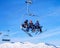 Chair lift in Penken ski resort in Tyrol in Austria