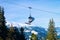 Chair lift on Penken ski resort in Tyrol in Austria