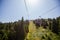 Chair lift , summer panoramic sightseeing, view of mountain Kopaonik, Serbia