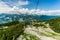Chair lift on Vogel mountain in Alps, Slovenia