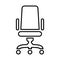 Chair, manager, support line icon. Outline vector