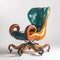 A chair with an octopus design on the back and arms, AI