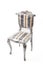 Chair in Retro Style Packaged in Foil with Clipping path.