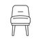 chair soft cozy line icon vector illustration