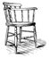 Chair , vintage illustration