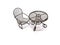 chair  on white  Steel chair table  Art nouveau garden furniture made of metal