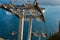 chairlift close-up over Aegean sea