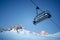 Chairlift and mountain