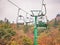 Chairlift Ropeway Crossing the mountain on Tianmen mountain national park in autumn Season.