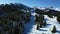 Chairlift in the ski area flumserberge switzerland