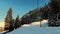 chairlift in ski resort in beautiful sunny winter season in mountains POV view shot