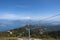 Chairlift to the top of Monte Mottarone near Stresa in northern Italy