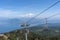 Chairlift to the top of Monte Mottarone near Stresa in northern Italy