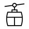 Chairlift vector thin line icon