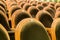 The chairs in the auditorium. Deserted hall