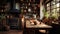 chairs blurred rustic house interior