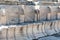 Chairs carved in stone of the Theater of Dionysos Acropolis Athens