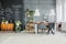 Chairs in eclectic dining room