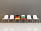 Chairs with flag of Germany and bulgaria in a row