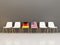 Chairs with flag of Germany and USA in a row