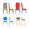 Chairs icon set. Seating furniture