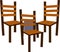 Chairs, illustration, vector