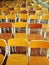 Chairs in school hall