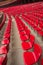 Chairs on the tribune of the olympic stadium in Bejing