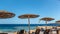 Chairs umbrellas mountains red sea Egypt