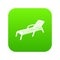 Chaise icon green vector
