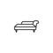 Chaise lounge line icon