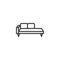 Chaise lounge line icon