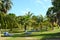 Chaise lounges in the great garden