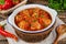 Chakhokhbili - chicken stewed with tomatoes