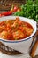 Chakhokhbili - chicken stewed with tomatoes