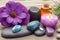 Chakra crystal stones, calm energy flow, art mind spiritual mental health therapy