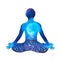 Chakra human lotus pose yoga, abstract
