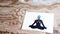 Chakra human lotus pose yoga abstract mind mental smoky quartz stone power watercolor painting illustration design hand drawing