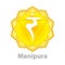 Chakra manipura isolated on white vector