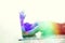 Chakra Rainbow Yoga Woman