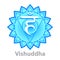 Chakra vishuddha isolated on white vector