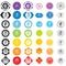 Chakras icons . Concept of chakras used in Hinduism, Buddhism and Ayurveda. For design, associated with yoga and India.